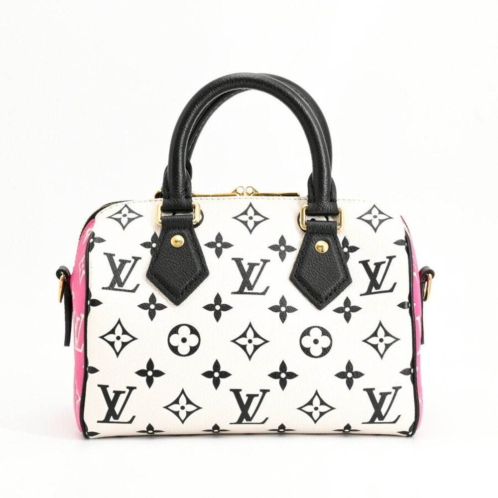 Louis Vuitton Speedy Bandouliere Handbag Black White - Picture 3 of 8